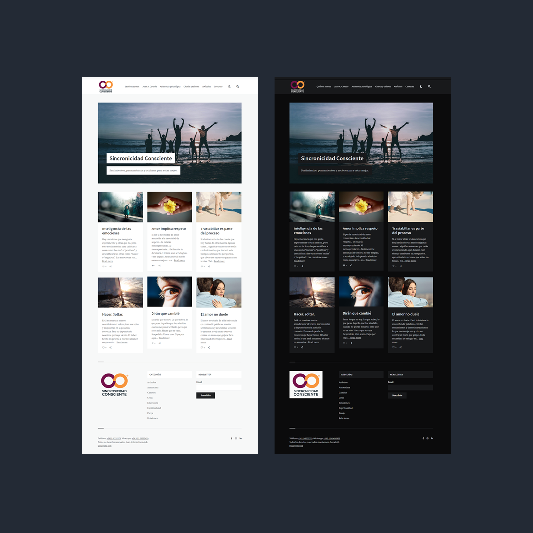 Sincronicidad Conciente. Página web.